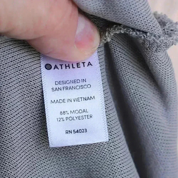 Athleta Serenity Womens Size XS Criss Cross Modal Sweatshirt Gray Pullover - Picture 11 of 13